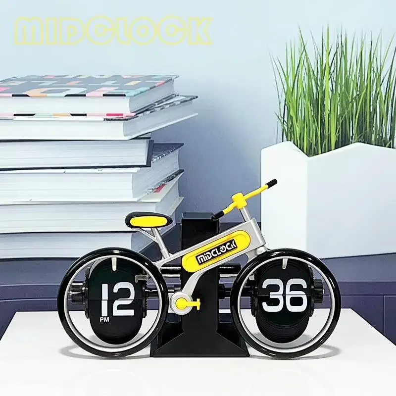 Bicycle Page Turning Clock Bicycle Shaped Flip Page Clocks