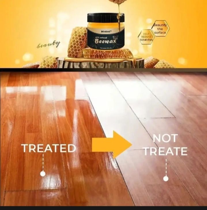 Natural Wood Wax Traditional Beeswax Polish for Wood & Furniture (85g)