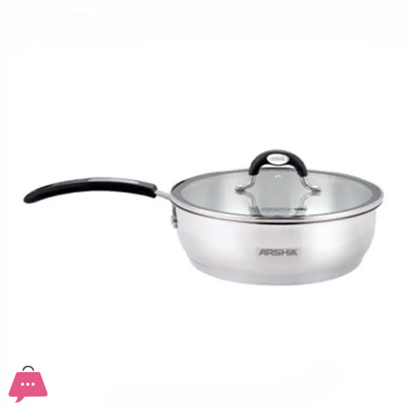 Arshia Stainless Steel Double Handle Fry Pan - 28cm 3085