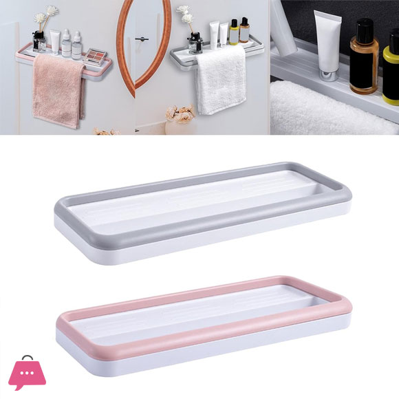 Bathroom Towel Rack with Shelf Organizer Stand Towel Bar for Balcony Kitchen