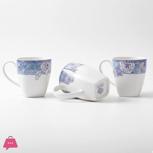 BONE SQUARE MUG PACK OF 6