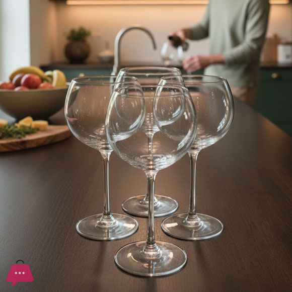 Bubble Round Shape Glass - Set of 6
