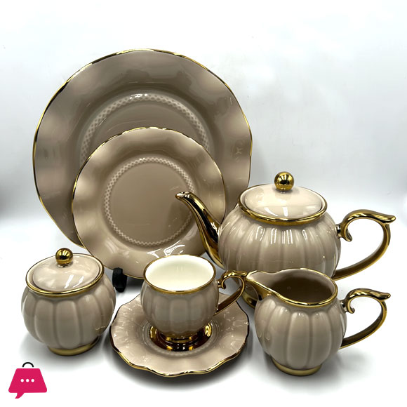 Cappuccino Ridge Bone China Tea Set 24 Piece