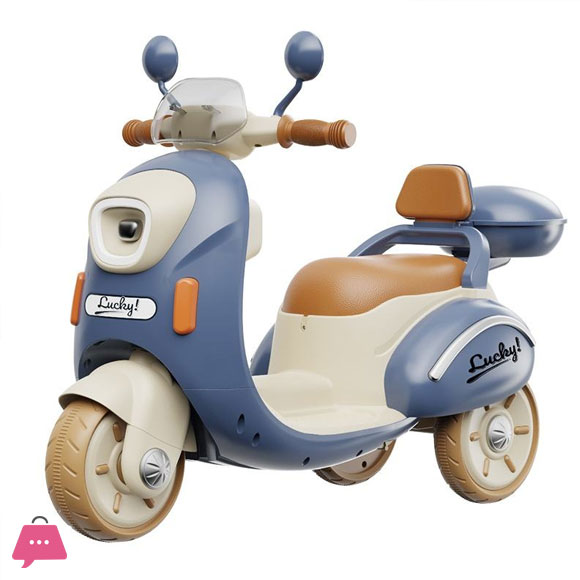Childrens Electric Motorcycle Tricycle Plastic Sit Rechargeable Remote-Controlled for Boys Girls Ages 6-9