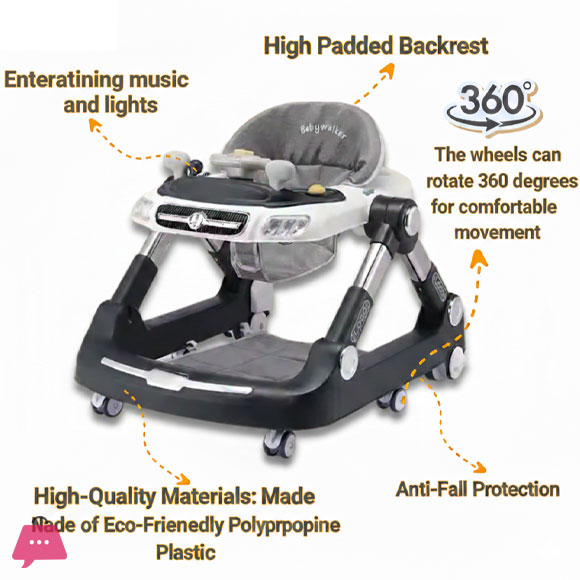 Classic Elegant Baby Walker with Lights and Music
