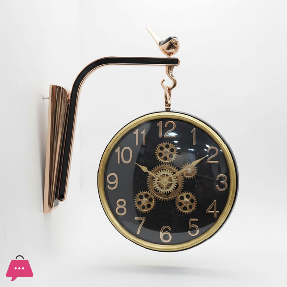 Double Sided Clock Gears Moving