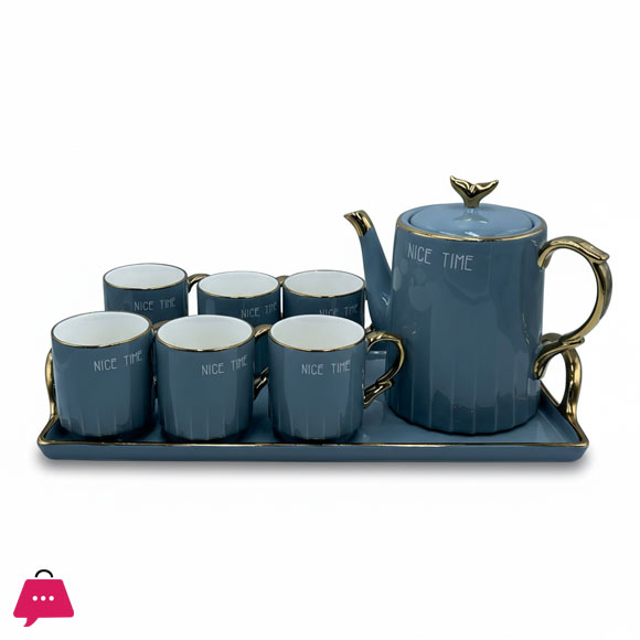 Emerald Grove 9-Pcs Ceramic Tea Set