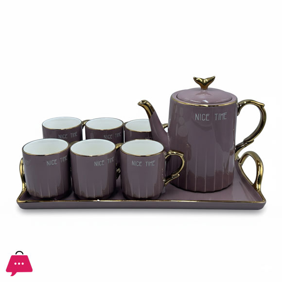 Emerald Grove 9-Pcs Ceramic Tea Set
