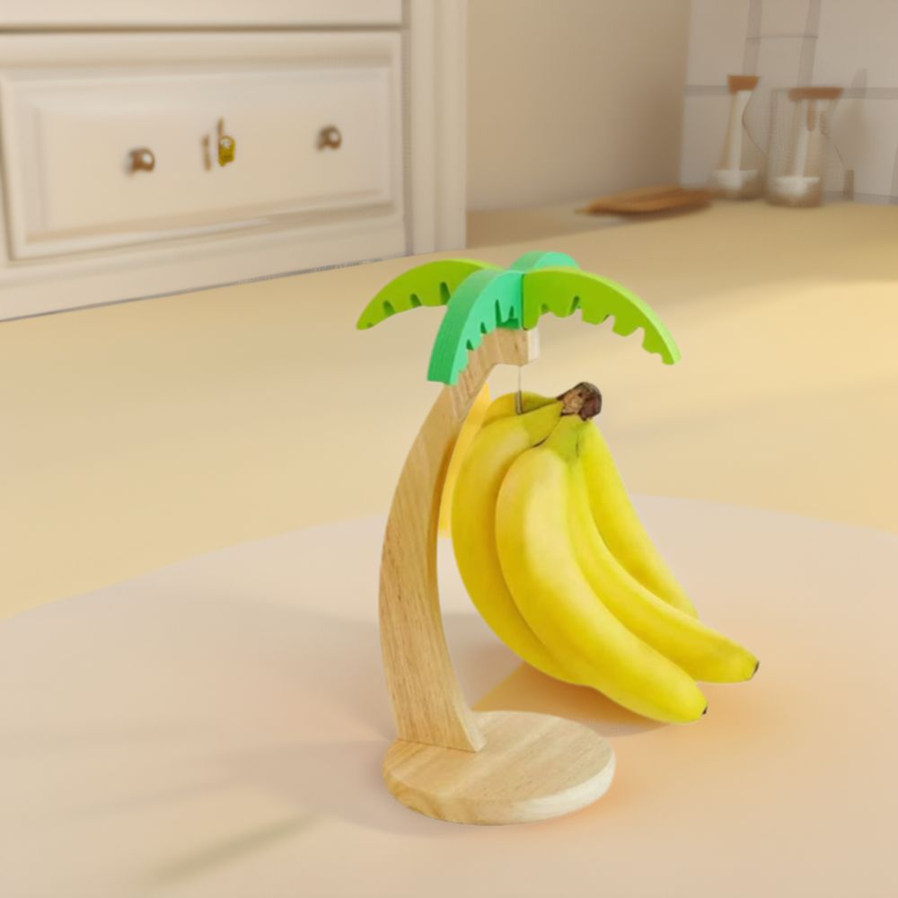 Wooden Banana Rack Creative Space Saving Fruit Vertical Storage Rack