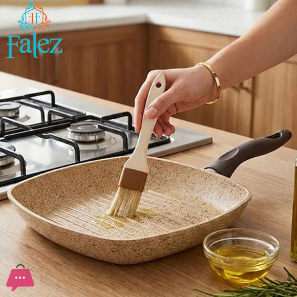 Falez Granite Grill Pan 28cm – Square Non-Stick Turkish