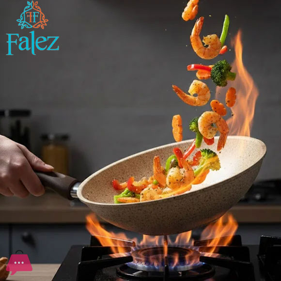 Falez Granite Wok 28cm – Non-Stick Turkish