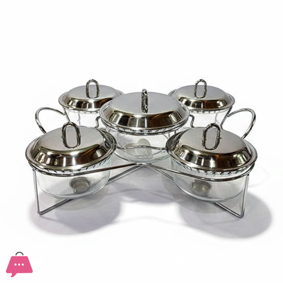Food Warmer with Glass Dish 4 x 1.5 Liter + 1 x 2.5 Liter K705