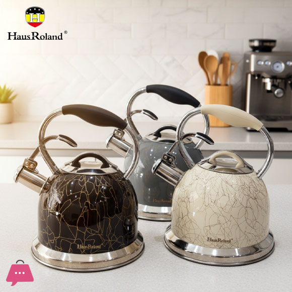 Haus Roland GERMANY DESIGN 3L Stainless Steel Stovetop Whistling Kettle