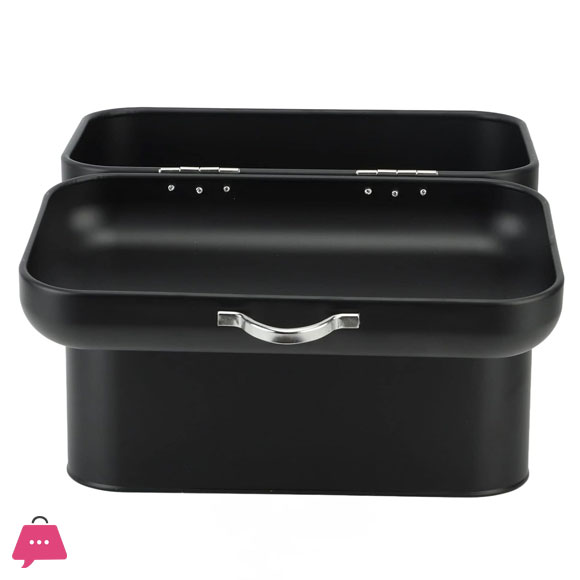 Iron Bread Box Multipurpose Bread Bin Holder Food Storage Bin for Kitchen Counter