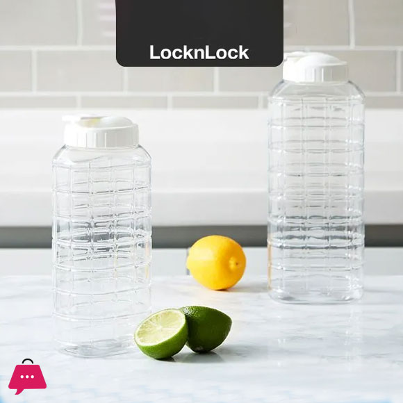 Locknlock Transparent Check Design BPA Free Plastic Bottle 1.5L - Very Light Weight