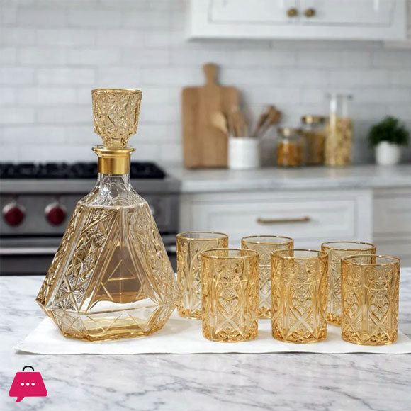 Lotus Water Set Glassware Set 7-Pieces