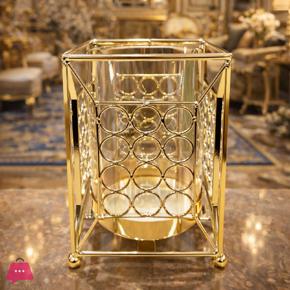Metal Golden Candle Holder for Home Decor