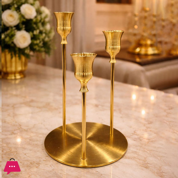 Metal Golden Candle Stand
