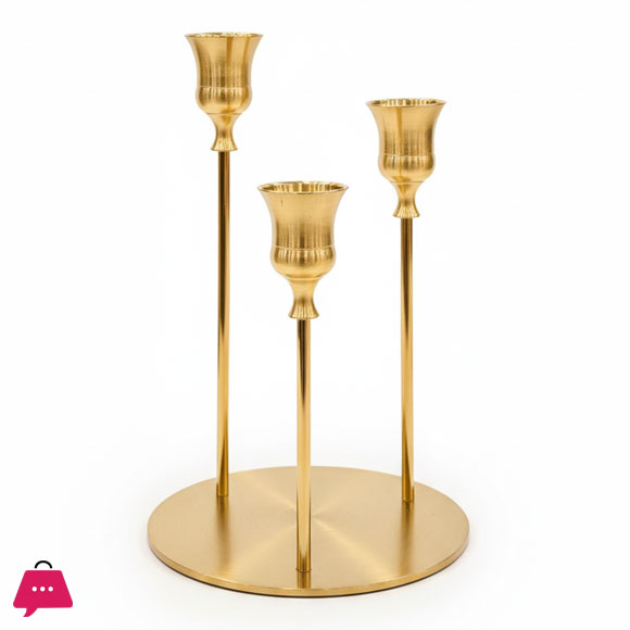 Metal Golden Candle Stand
