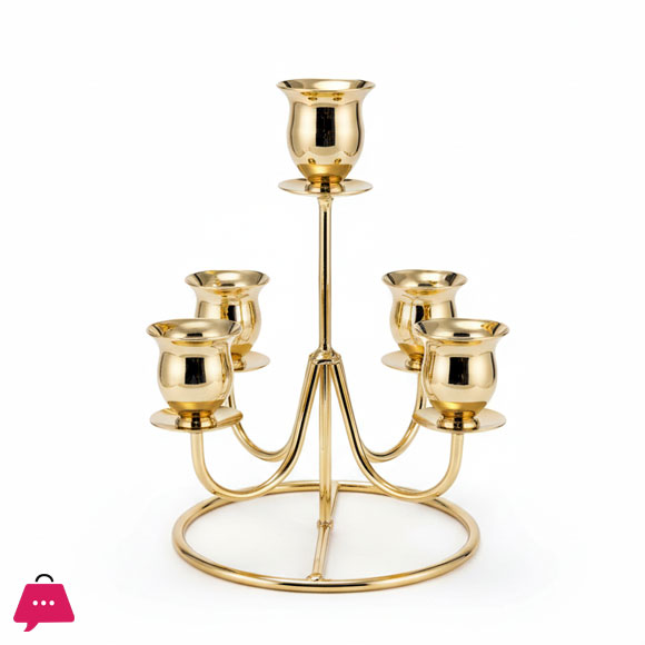 Metal Golden Candle Stand