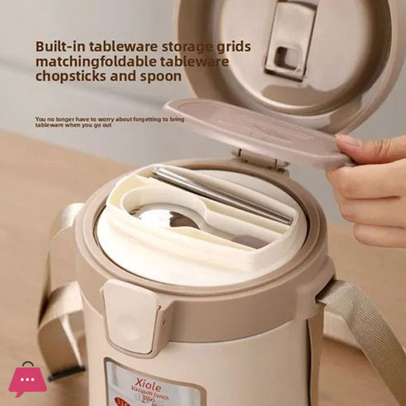 Portable Handheld 316 Stainless Steel Vacuum Insulated Lunch Box