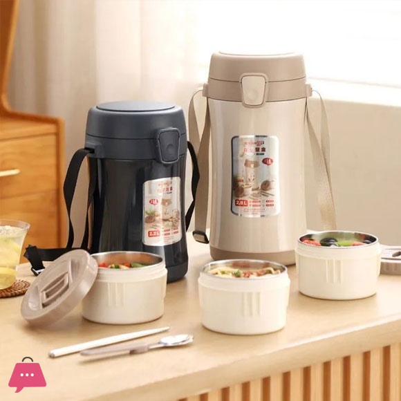 Portable Handheld 316 Stainless Steel Vacuum Insulated Lunch Box