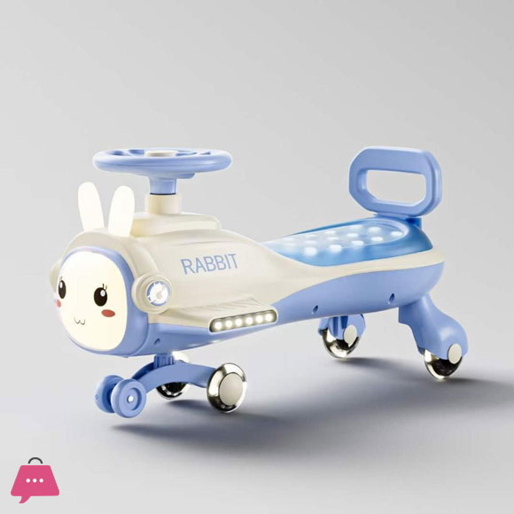 Rabbit-Themed Rotating Childrens Car – Rabbit Fun Ride