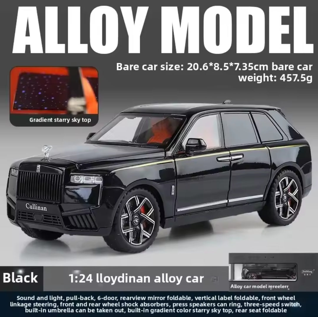 1:24 Rolls Royce Cullinan Alloy Fashionable Sedan Model Car