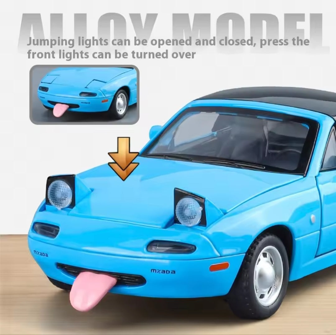 1:24 Mazda MX5 Miniature Alloy Metal Diecast MX-5 Toy Car Model Sound