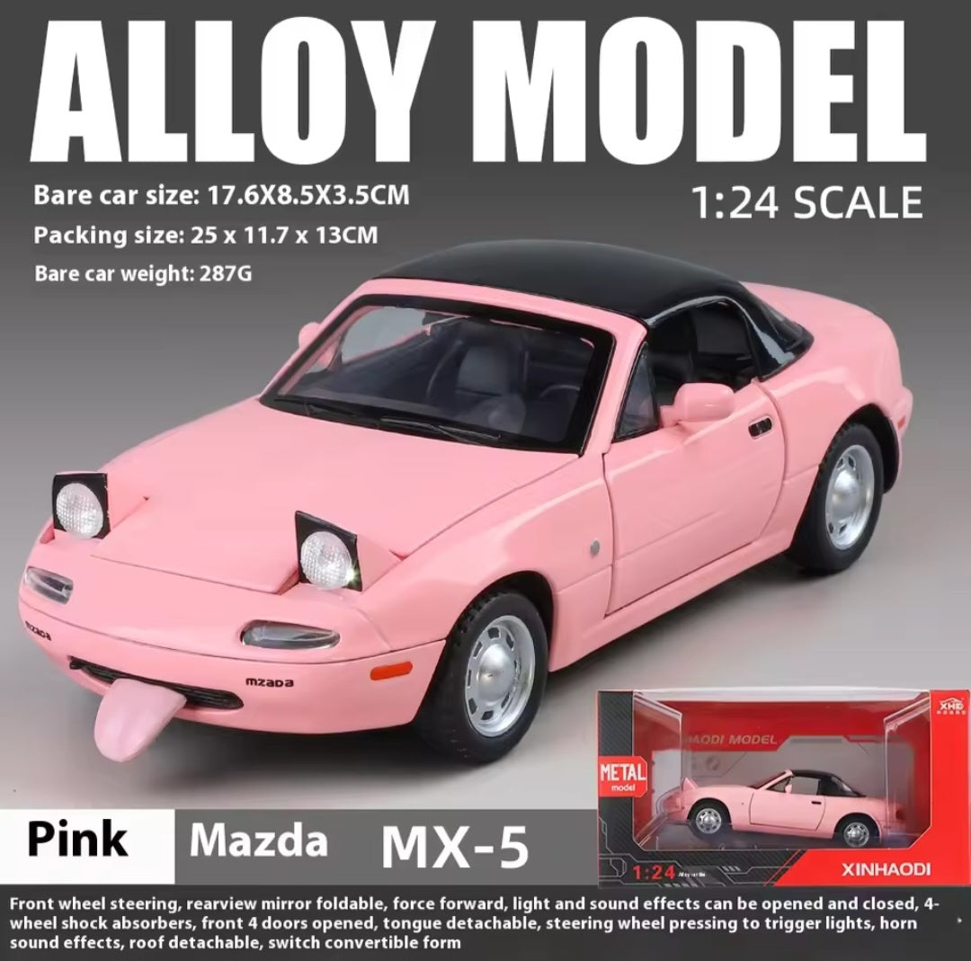 1:24 Mazda MX5 Miniature Alloy Metal Diecast MX-5 Toy Car Model Sound