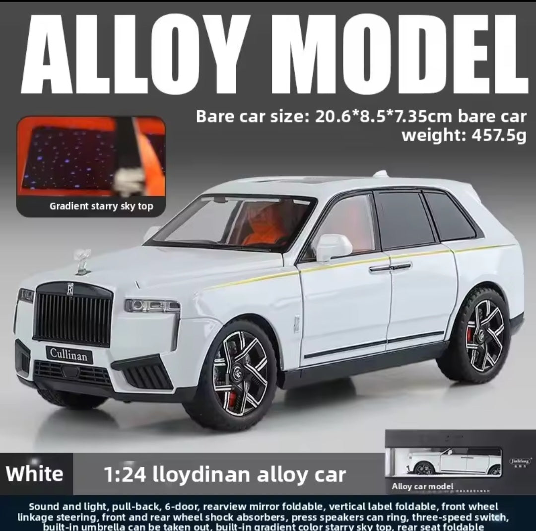 1:24 Rolls Royce Cullinan Alloy Fashionable Sedan Model Car