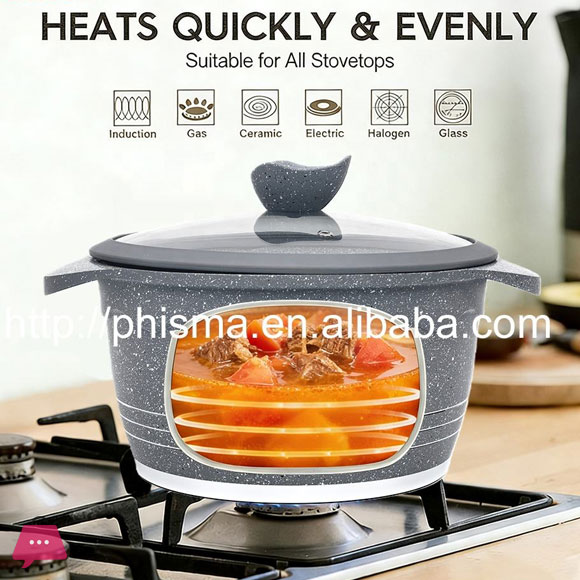 Rockland 22pcs Modern Kitchen Utensils Non Stick Aluminum Cookware Sets with Ceramic Coating