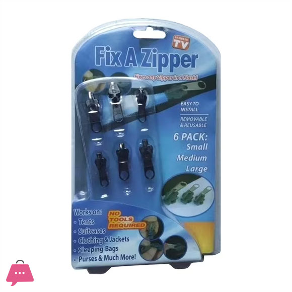 Universal Zipper Repair Kit Metal Zipper Sliders Replacement Set – 6 pack