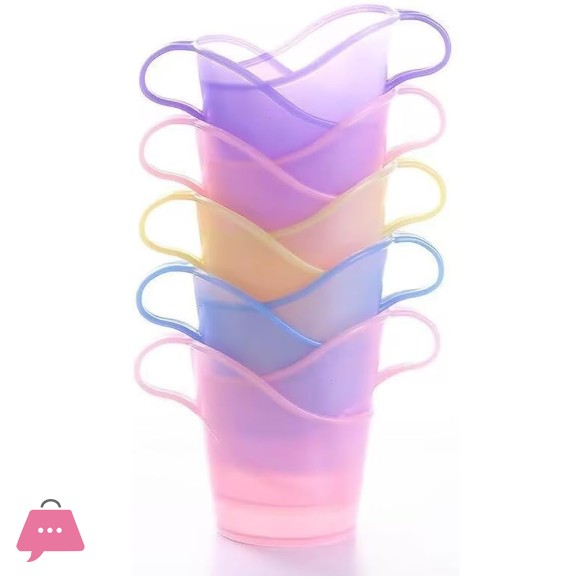 12PCS Disposable Cup Holder Plastic Anti-scalding Cup Holder Coffee Mug Holder for Home Office Party