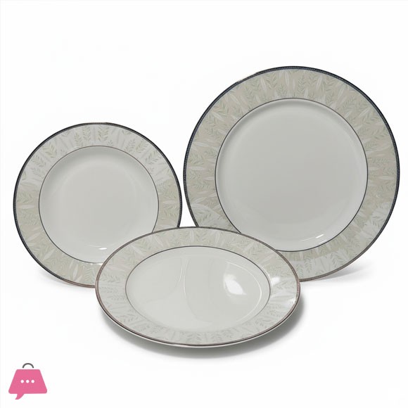 18 PCS Elegant Floral Dinner Plate Set – Premium Quality Dinnerware