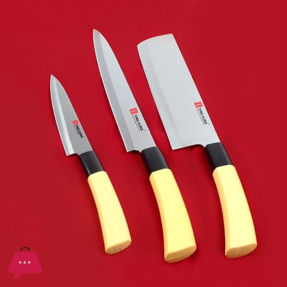 3 Pcs Ying Guns Japanese Knife Set Stainless Steel