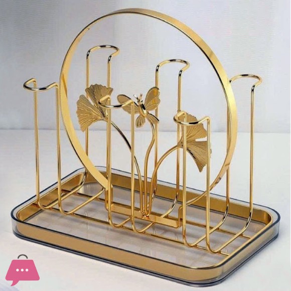 6-Grid Glass Stand Drying Rack