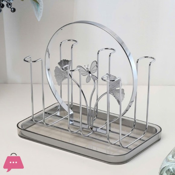 6-Grid Glass Stand Drying Rack