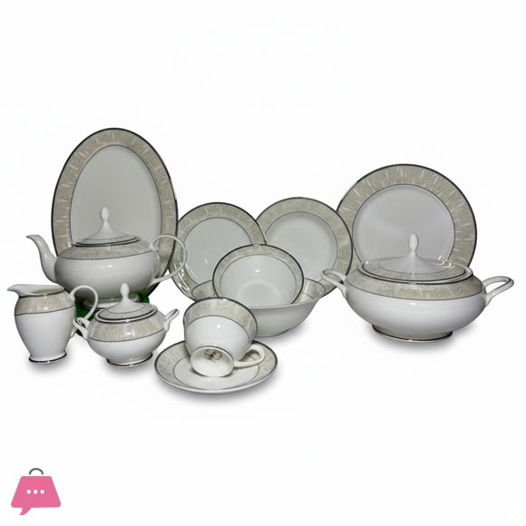 61 PCS Luxury Dinner Set – 8 Person Serving | Premium Elegant Tableware
