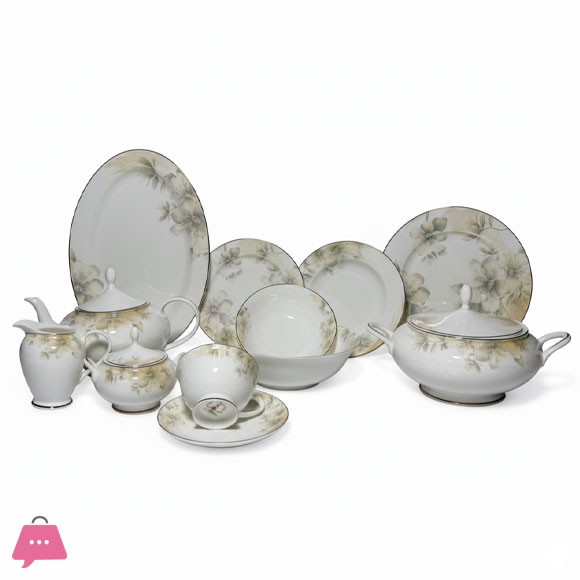 61 PCS Luxury Dinner Set – 8 Person Serving | Premium Elegant Tableware
