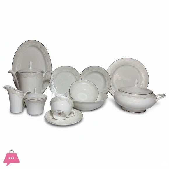 61 PCS Luxury Dinner Set – 8 Person Serving | Premium Elegant Tableware
