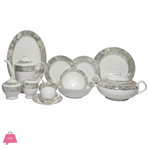 61 PCS Luxury Dinner Set – 8 Person Serving | Premium Elegant Tableware