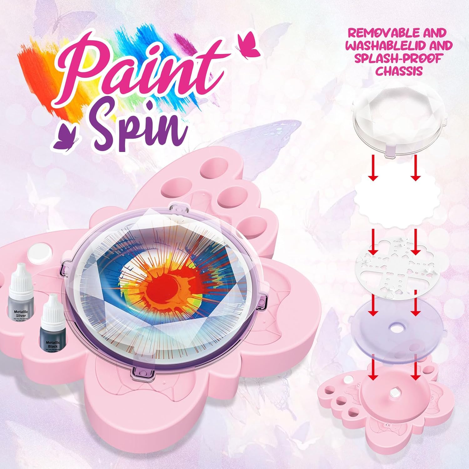Paint Spin Art Machine Kit for Girls & Boys, Arts & Crafts for Kids