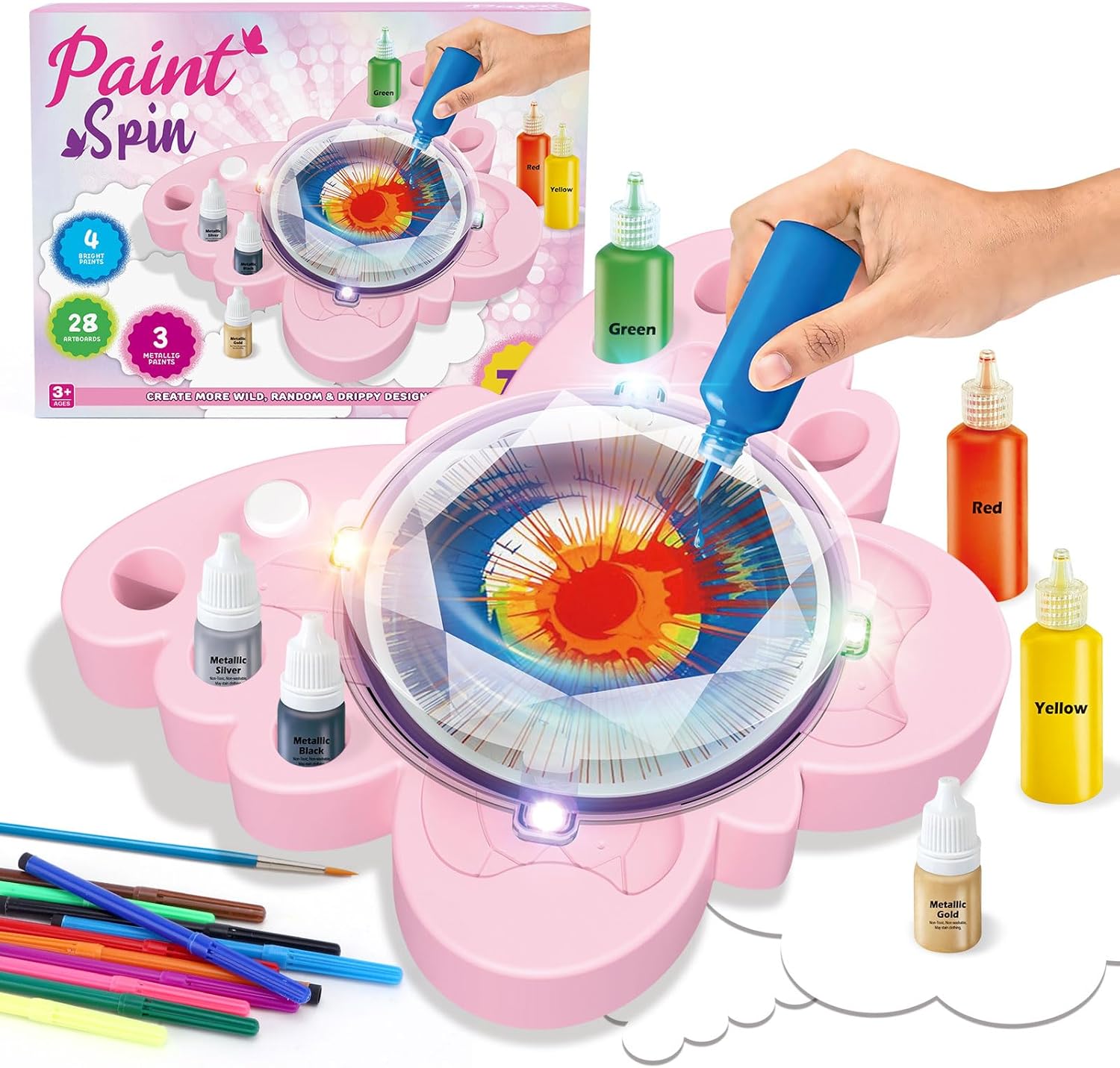 Paint Spin Art Machine Kit for Girls & Boys, Arts & Crafts for Kids