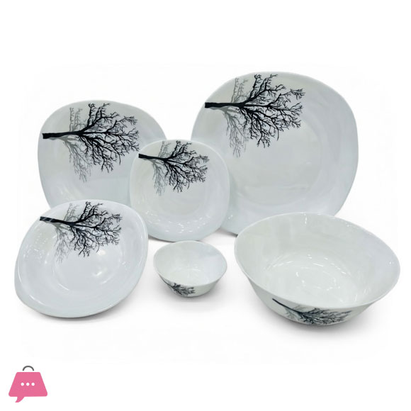 KINGRI OPALWARE MARBLE DINNER SET 26 PCS (EAMPER SHADOW)