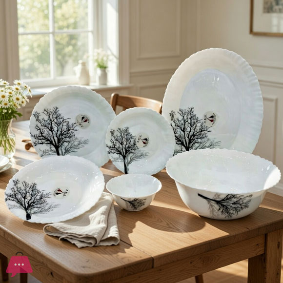 KINGRI OPALWARE MARBLE DINNER SET 26 PCS (EAMPER SHADOW)