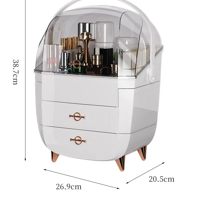 Cosmetics Storage Box Dust-proof Skin Care Product Desktop Organizer For Dressing Table