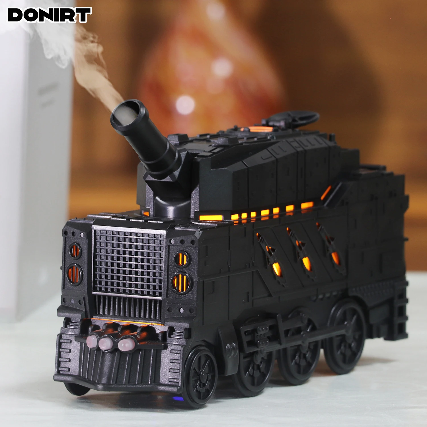 Train Air Humidifier Ultrasonic Aromatherapy Diffusers Mist Maker Lamp