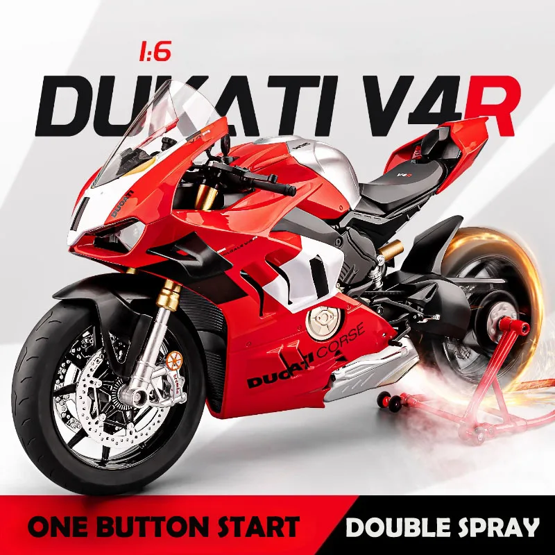 Simulation Alloy 1:6 Ducati Panigale V4S Racing Motorcycle Model Diecast Alloy Motorbike