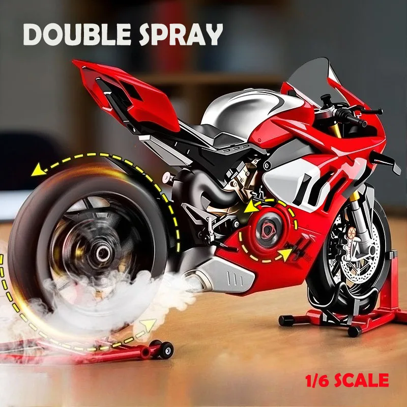 Simulation Alloy 1:6 Ducati Panigale V4S Racing Motorcycle Model Diecast Alloy Motorbike